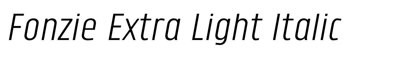 Fonzie Extra Light Italic